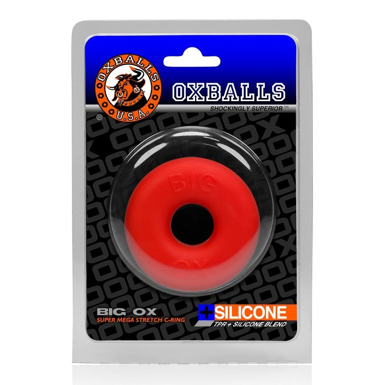 OXBALLS BIG OX Thick PLUS+SILICONE Cockring — Cool Ice - OX-S3022-RED