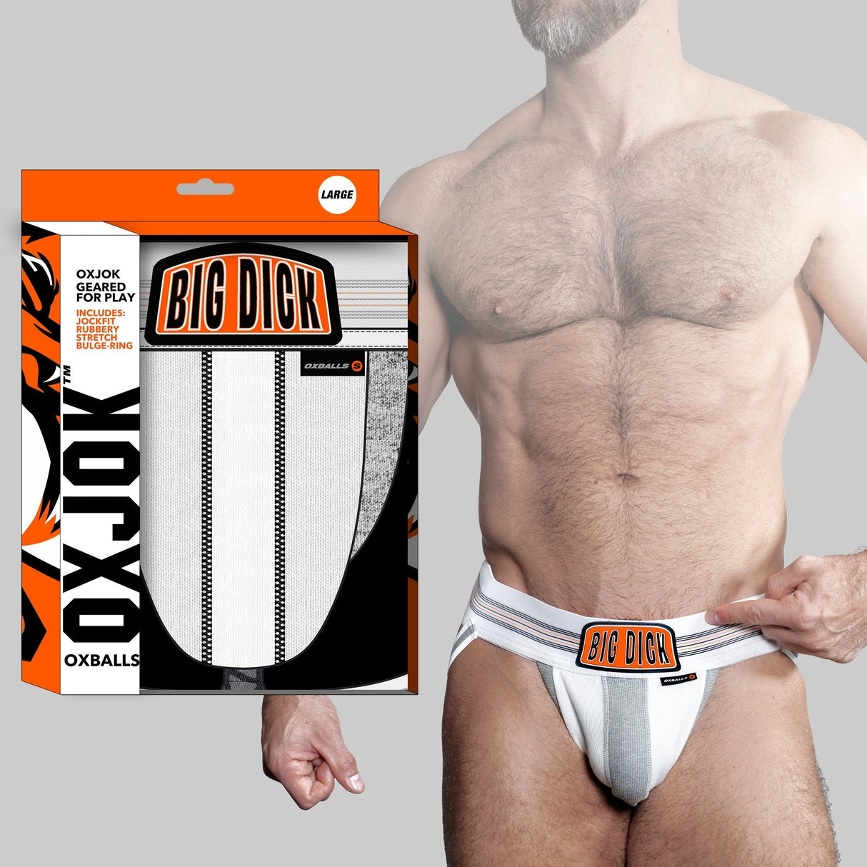 OXBALLS Bulger Big Pouch Jock — White Snow, XX-Large - OX5187