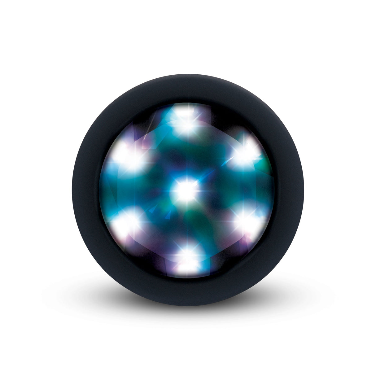 b-Vibe 3.5" Light-Up Butt Plug with Remote — Black - BV4949