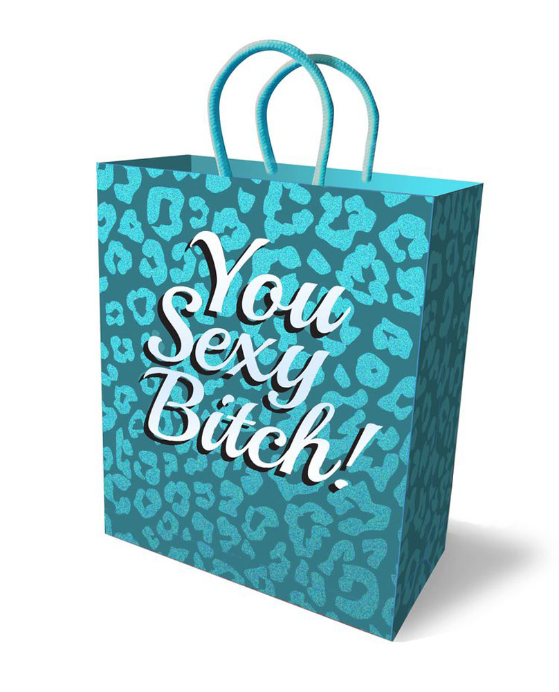 Little Genie Teal 10-Inch "You Sexy Bitch" Gift Bag - LG-LGP012