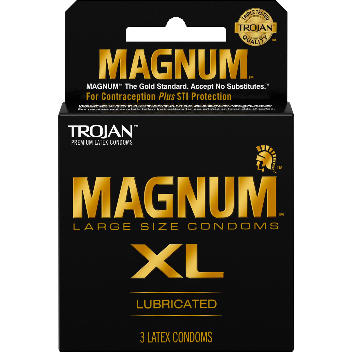 Paradise Marketing Trojan Magnum XL Condoms — 3 Pack - TJ02015