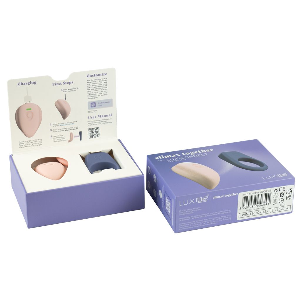LUXUS Couples Vibrator Set — Clitoral Vibrator (Pink) & Magnetic Ring (Purple) - KR6591