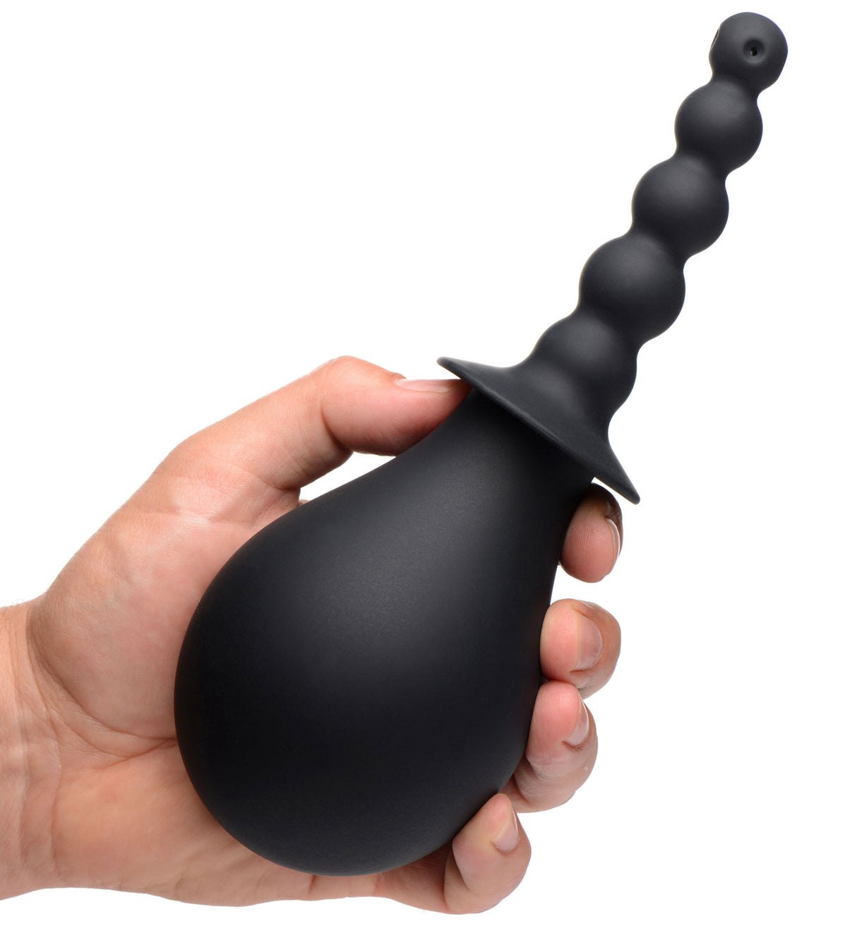 Rooster Tail Cleaner Rippled Anal Douche — Silicone, 8 oz - 642610429101
