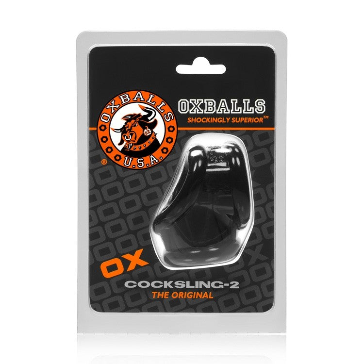 OXBALLS COCKSLING-2 Sling Cock Ring — Black - OX-1013-BLK