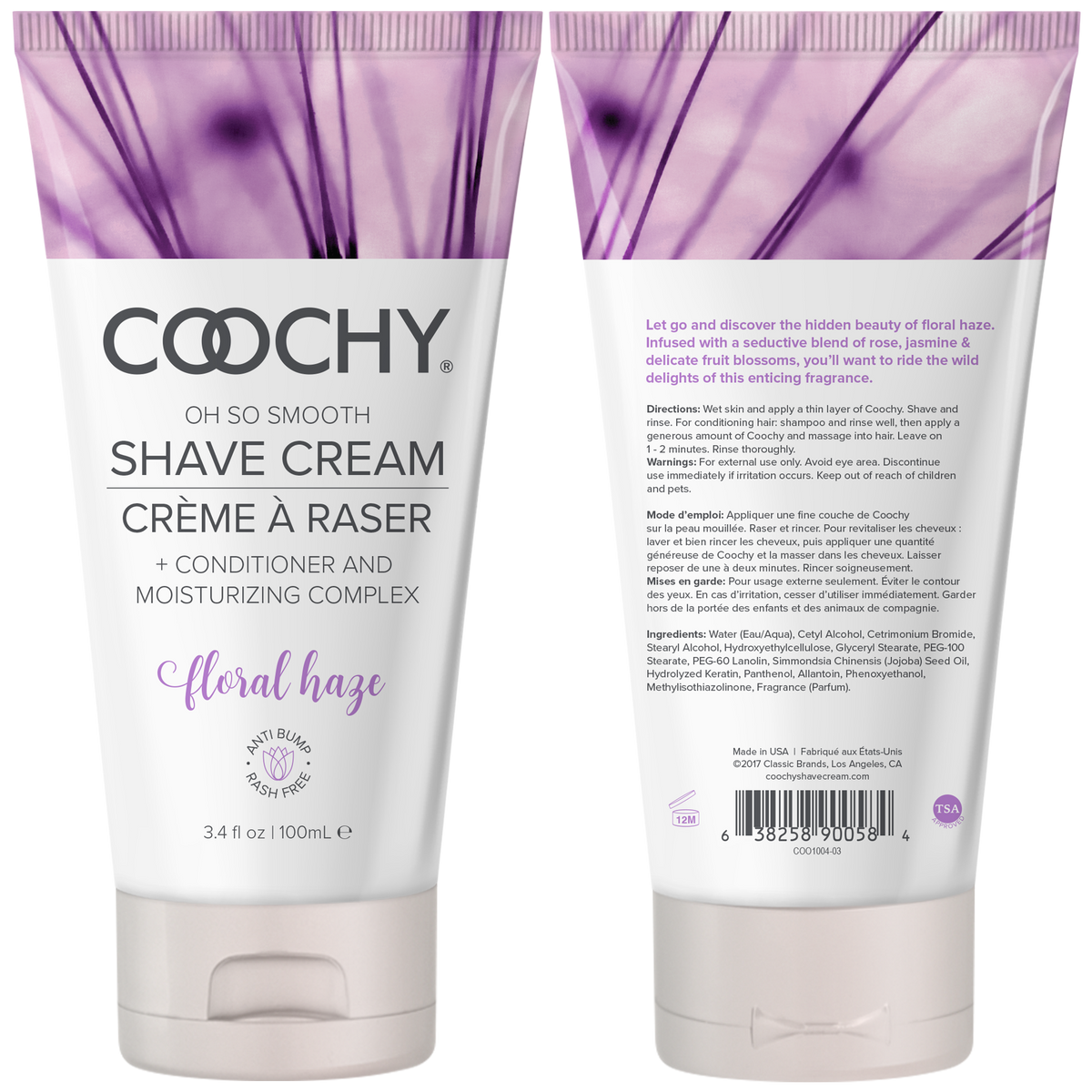 Coochy Shave Cream — Floral Haze, 3.4 oz (100 mL) - COO1004-03