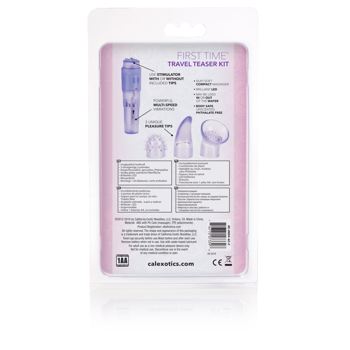 CalExotics First Time Travel Teaser Kit — Purple Pocket Massager - SE0004422