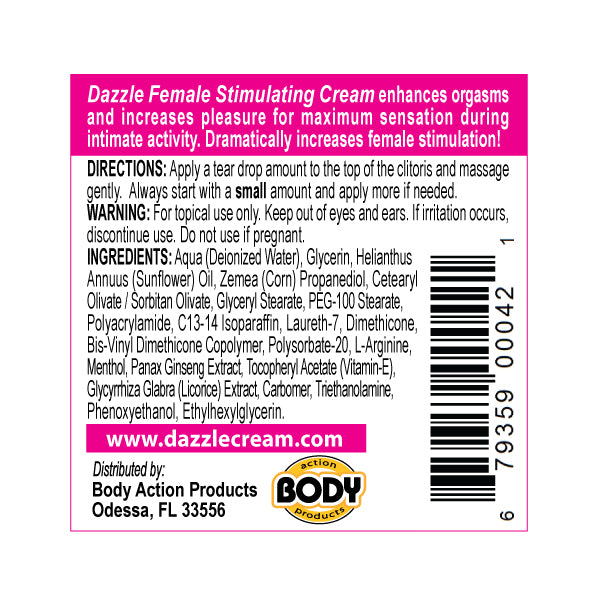 Dazzle Female Stimulating Cream .5 Oz by Body Action