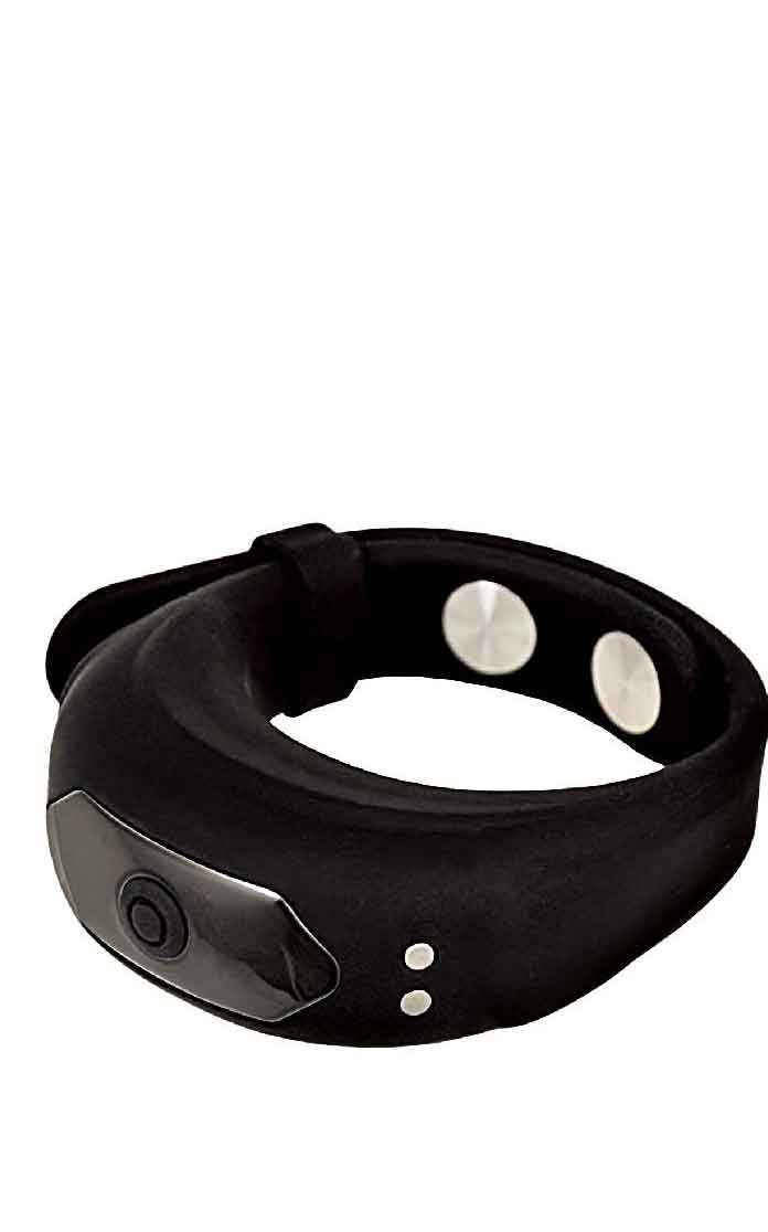 Nasstoys Cockpower Adjustable USB Rechargeable Silicone Belt Ring - Black - NW3167