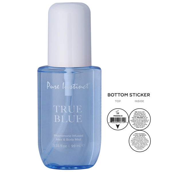 Pure Instinct True Blue Pheromone Hair & Body Mist, 3.35 fl oz - PIN3006-03