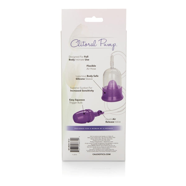 CalExotics Clitoral Pump with Silicone Sleeve — Purple - SE0624103
