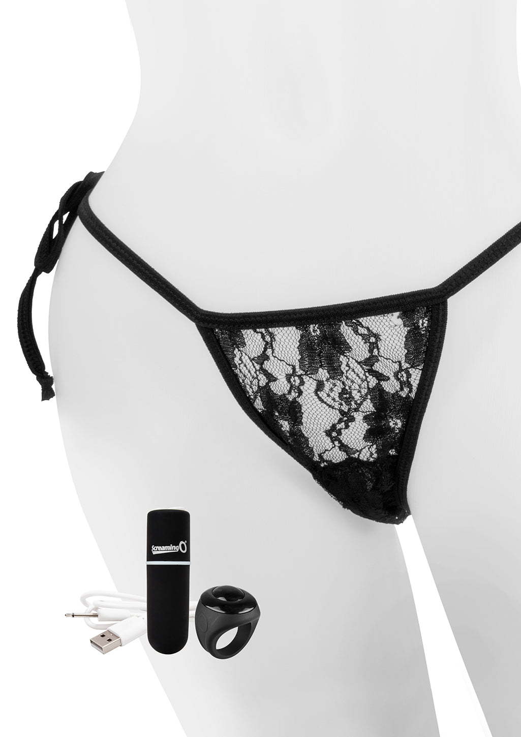 Screaming O My Secret Rechargeable Panty Vibe with Remote Ring - Black - APTY-BL-101E