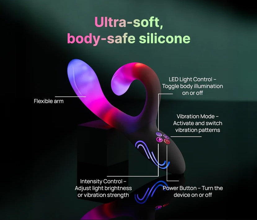 Illumination by Paradise Rabbit Vibrator with RGB Lighting - PR5458