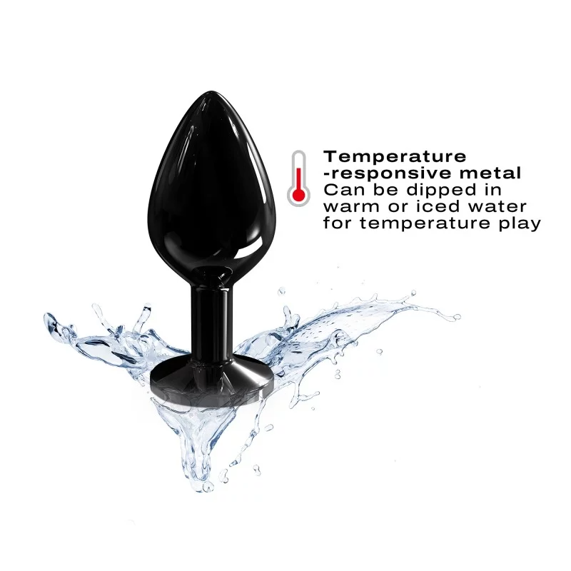 Dorcel Diamond Plug Black M — Aluminum Medium Anal Plug (88 g) - DL3117