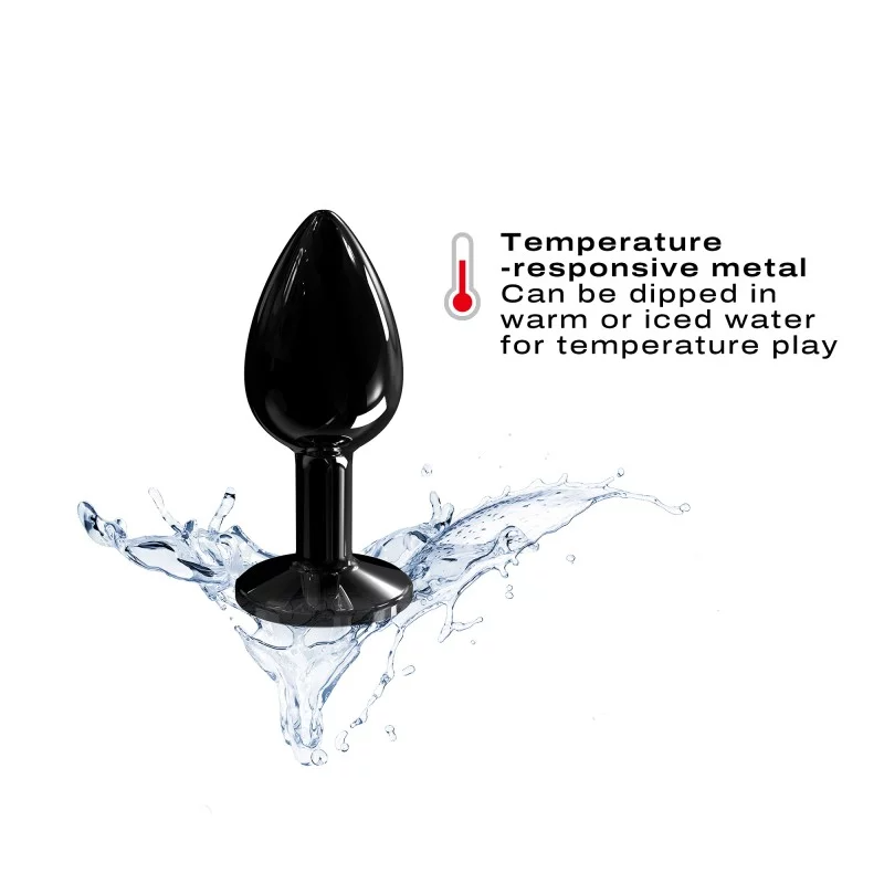 Dorcel Diamond Plug Black S — Small Aluminum Anal Plug - DL3100
