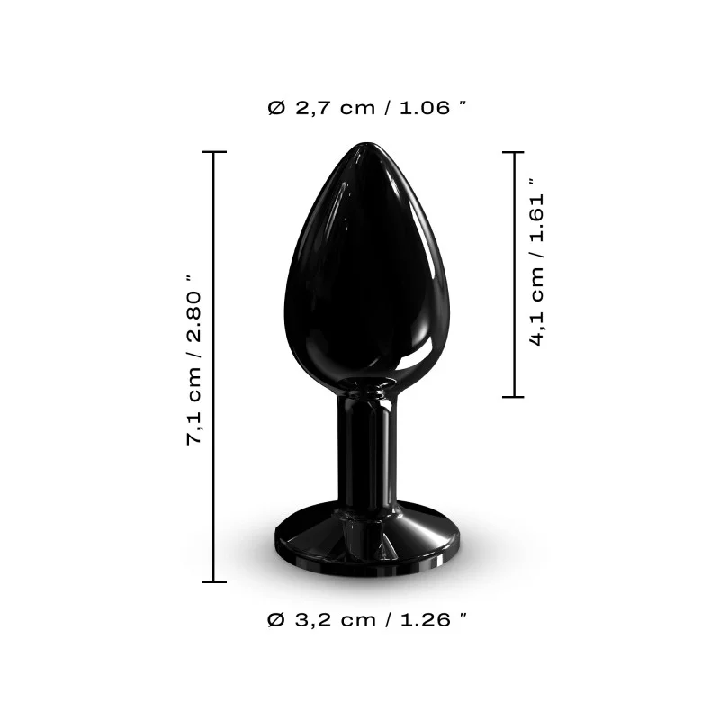 Dorcel Diamond Plug Black S — Small Aluminum Anal Plug - DL3100