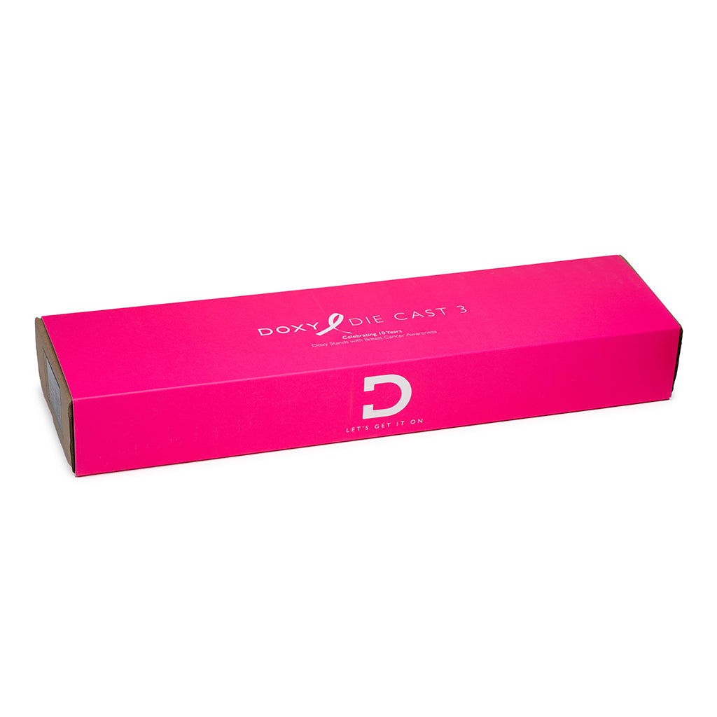 Doxy Die Cast 3 Compact Wand Massager — Hot Pink (Breast Cancer Edition) - DX8415