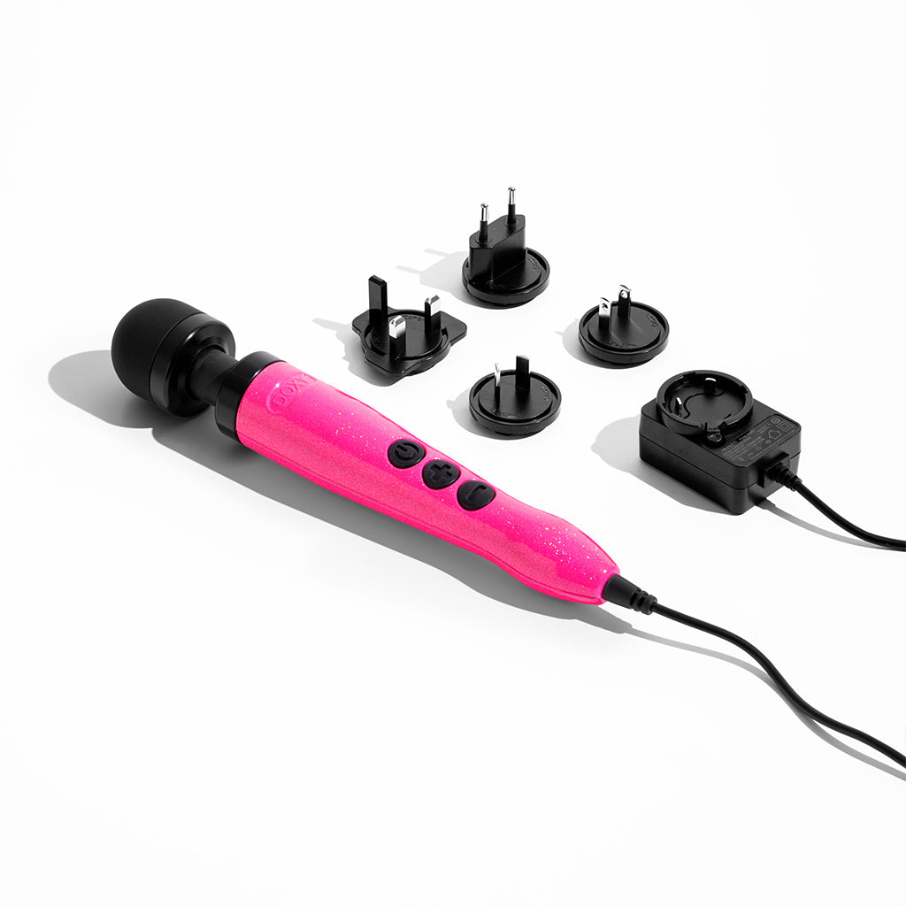 Doxy Die Cast 3 Compact Wand Massager — Hot Pink (Breast Cancer Edition) - DX8415