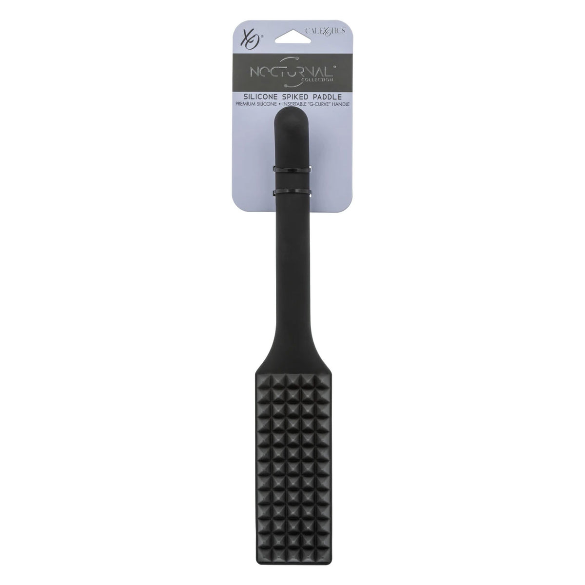 CalExotics Nocturnal Silicone Spiked Paddle with G‑Curve Handle, Black - SE2678552