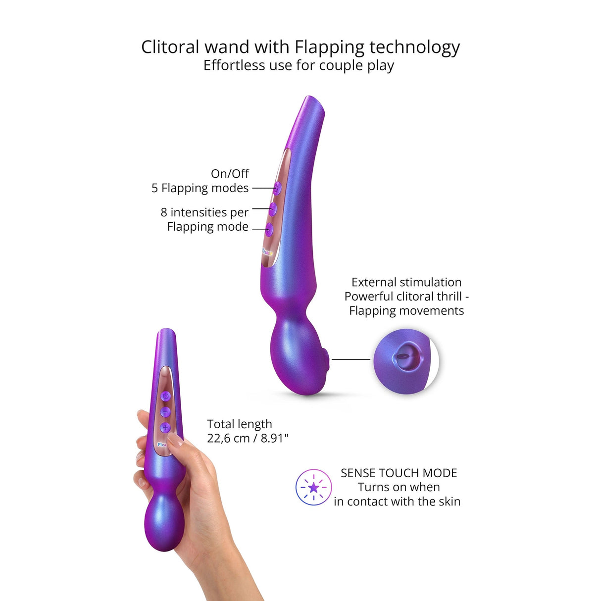 Love to Love Pleaser Iridescent Night Wand Vibrator - LV3524