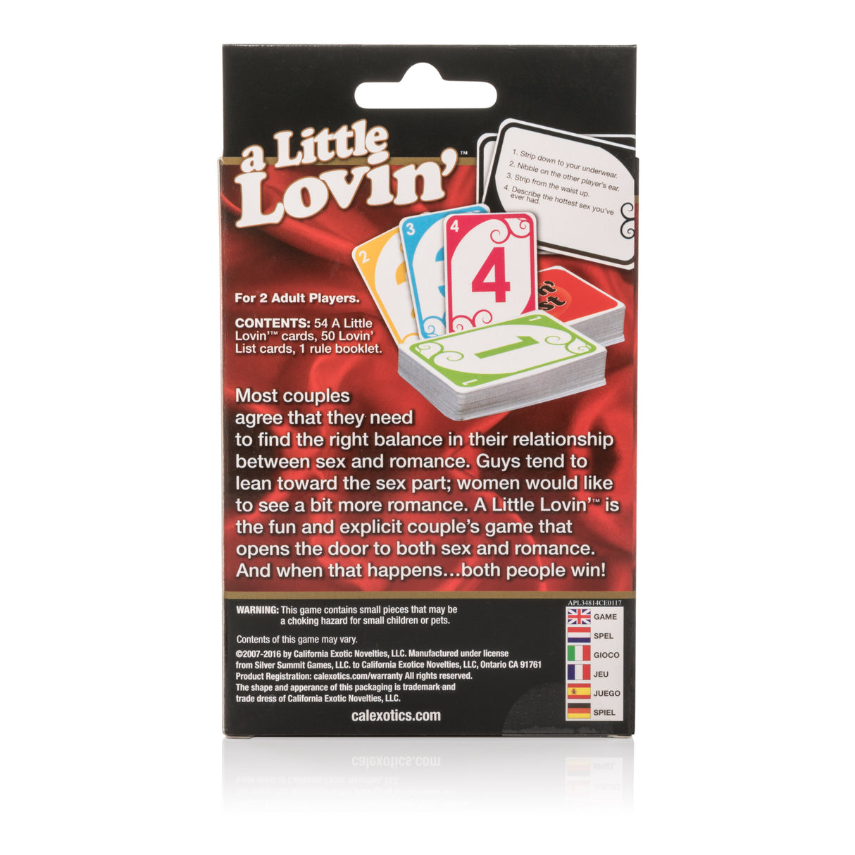CalExotics A Little Lovin Couples Card Game (104 Cards) - SE2523003