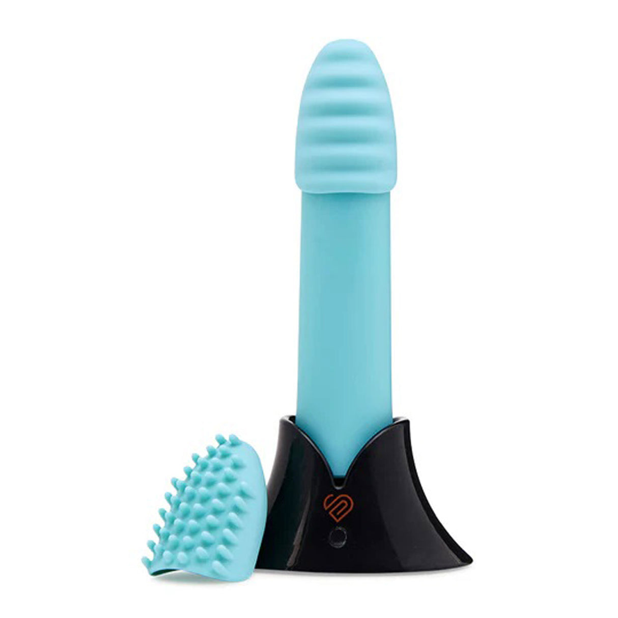 Nu Sensuelle Point Plus Bullet Vibrator with Textured Sleeves — Tiffany Blue - BT-W61TBL