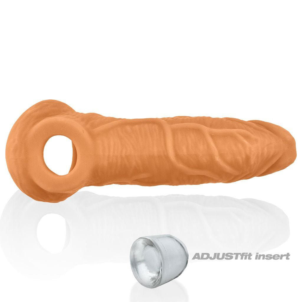 OXBALLS Coach Cocksheath Skinz Peachy Sheath, 8in - OX-3212-SZP