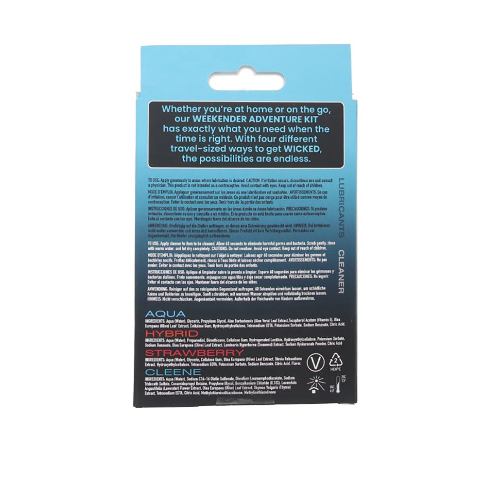 Wicked Weekender Lube Kit — 4 Pack of 1oz Travel Bottles - WS-99350