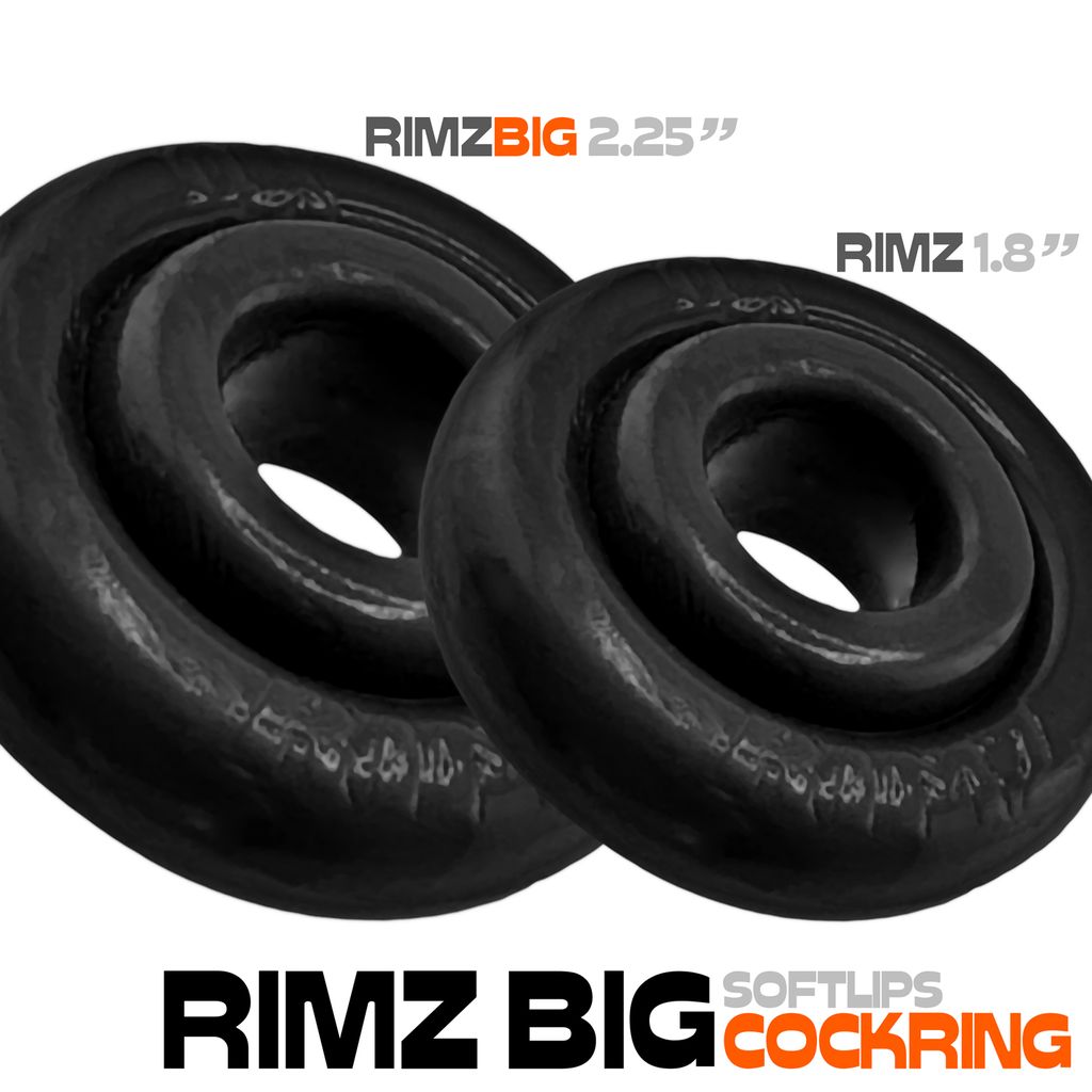 OXBALLS Rimz Big Single Cock Ring — Black - OX-3205-BLK
