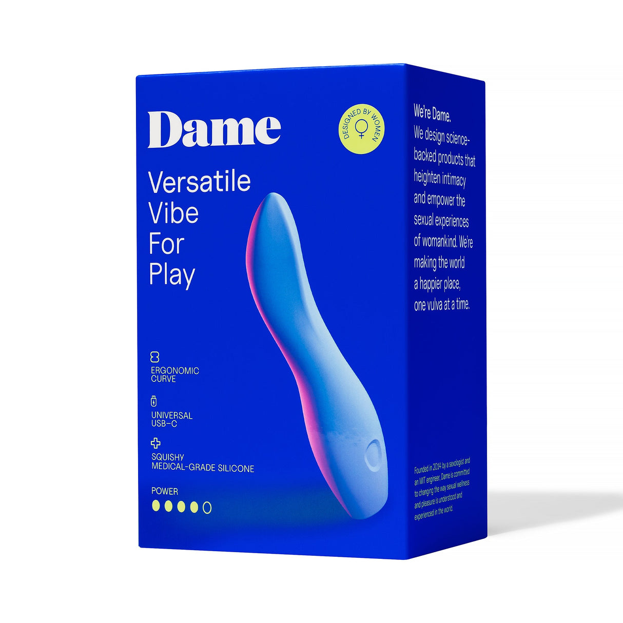 Dame Dip 2.0 Vibrator — Periwinkle, USB-C Rechargeable - DM1630