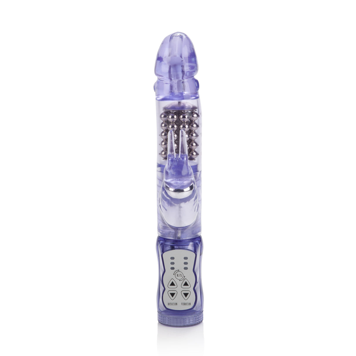 CalExotics Jack Rabbit 5-Row Rotating Anal Stimulator — Purple - SE0610802