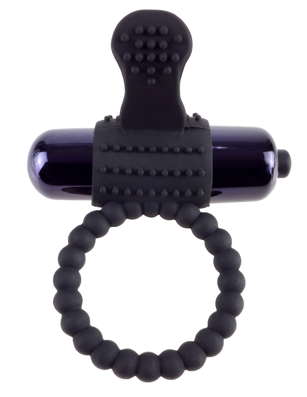 Pipedream Vibrating Silicone C-Ring — Black - PD5966-23