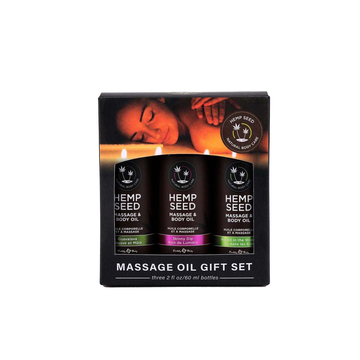 Earthly Body Hemp Seed Massage & Body Oil — 3-Pack (2 fl. oz.) - EB-MASG003