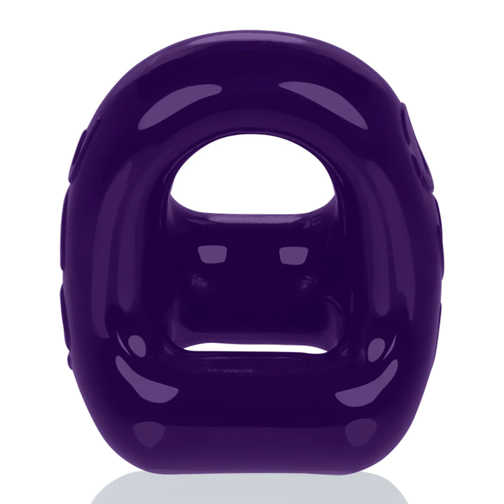 Oxballs 360 Two-Way Cockring and Ball Sling, Eggplant - OX-3013-EGP