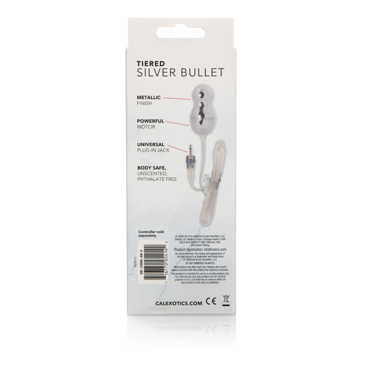 Sterling Collection Triple Tiered Silver Bullet by CalExotics