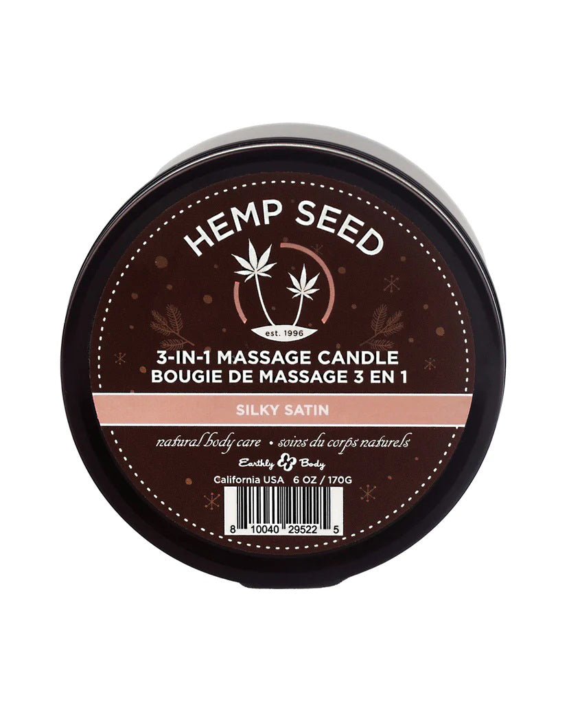 Earthly Body 3-in-1 Massage Candle, 6 oz — Silky Satin - EB-HSCH022C