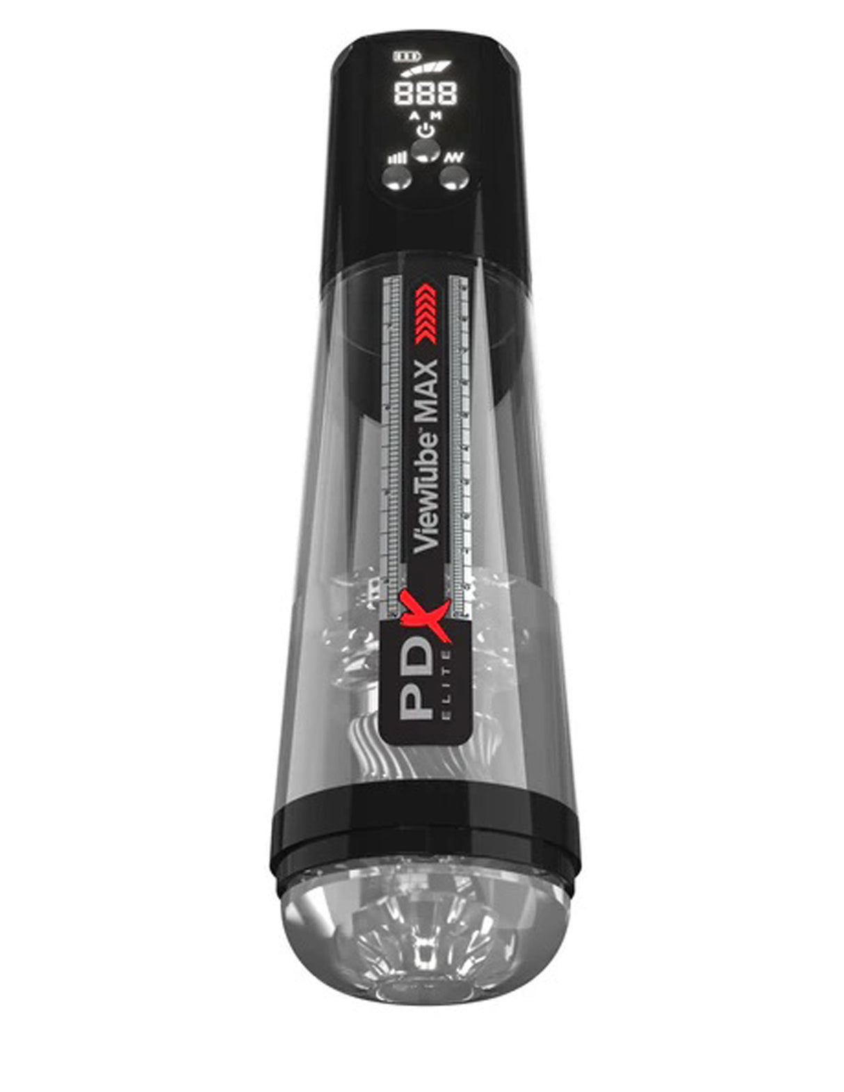 Pipedream PDX Elite ViewTube Stroker — Black, 12" - PDRD553-23