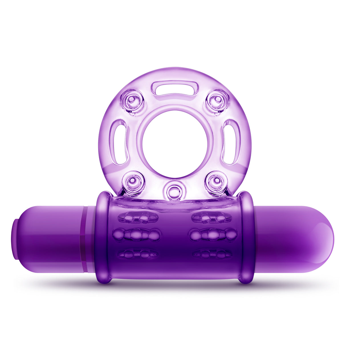 Blush Play With Me Vibrating Cock Ring, Purple - BL-77901