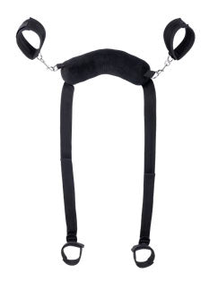 Sportsheets Signature Sex Sling — Black, Adjustable Straps & Detachable Cuffs - SS68114