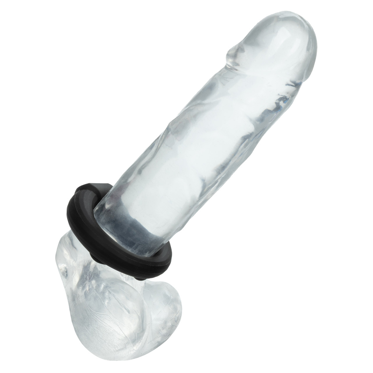 CalExotics Alpha Liquid Silicone Beaded Optimum Ring — 1 in Black - SE1491052