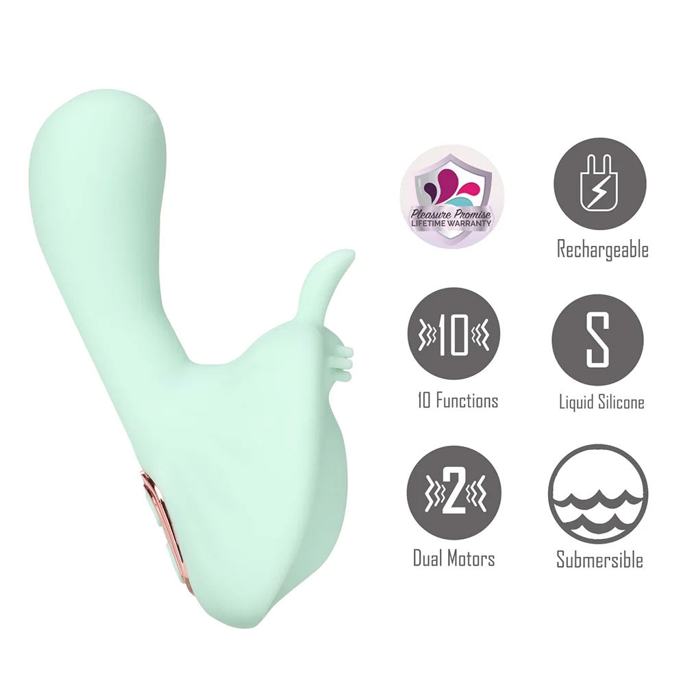 Maia Toys Averi Liquid Silicone Dual Vibration Anal Vibrator, Green — image 4