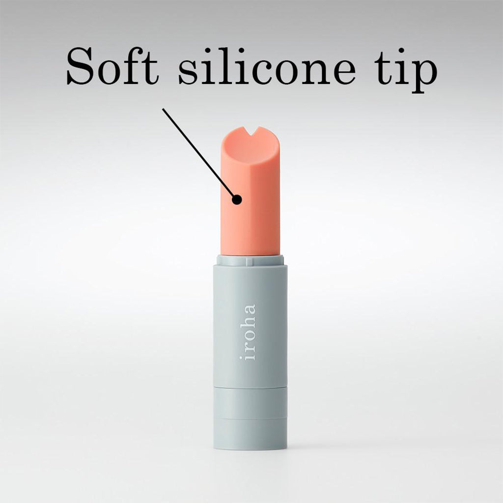 Iroha Stick Vibrator — Coral & Gray, Compact Waterproof - TN828
