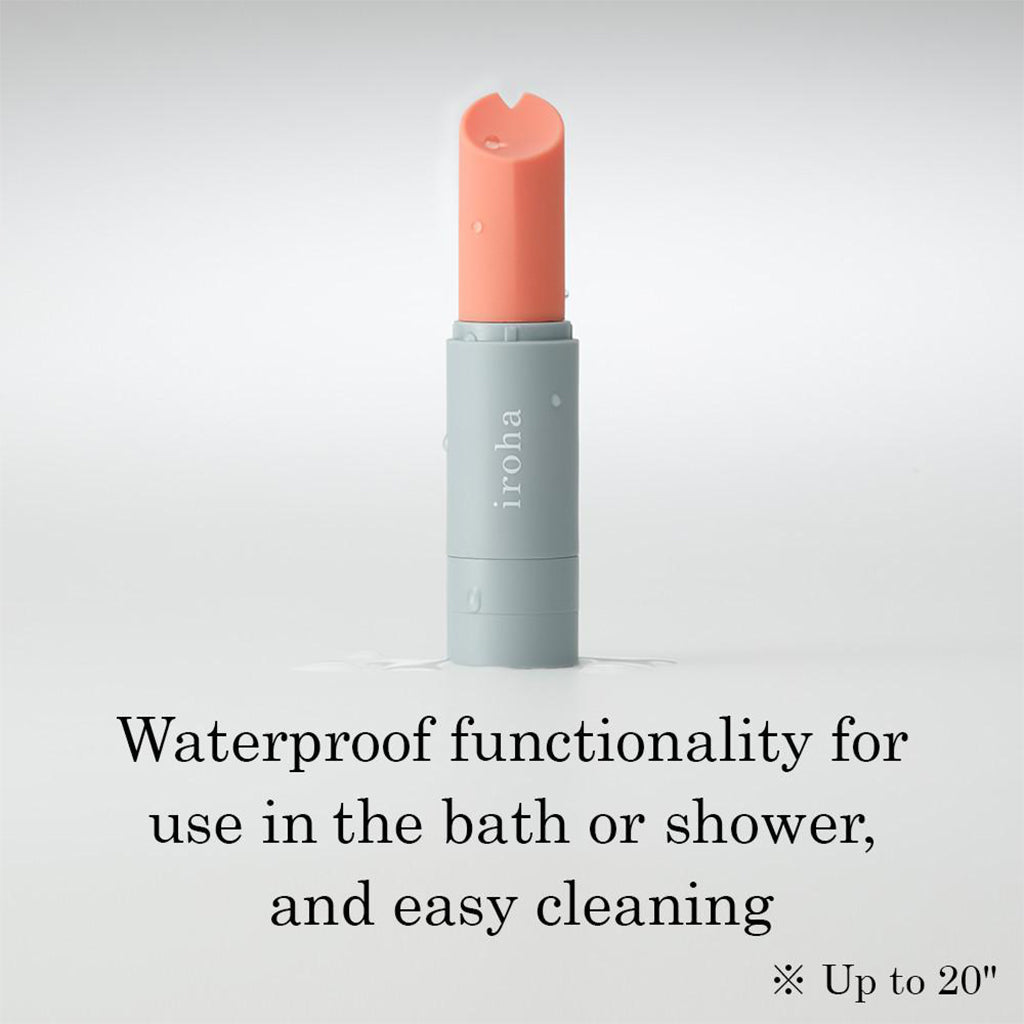 Iroha Stick Vibrator — Coral & Gray, Compact Waterproof - TN828