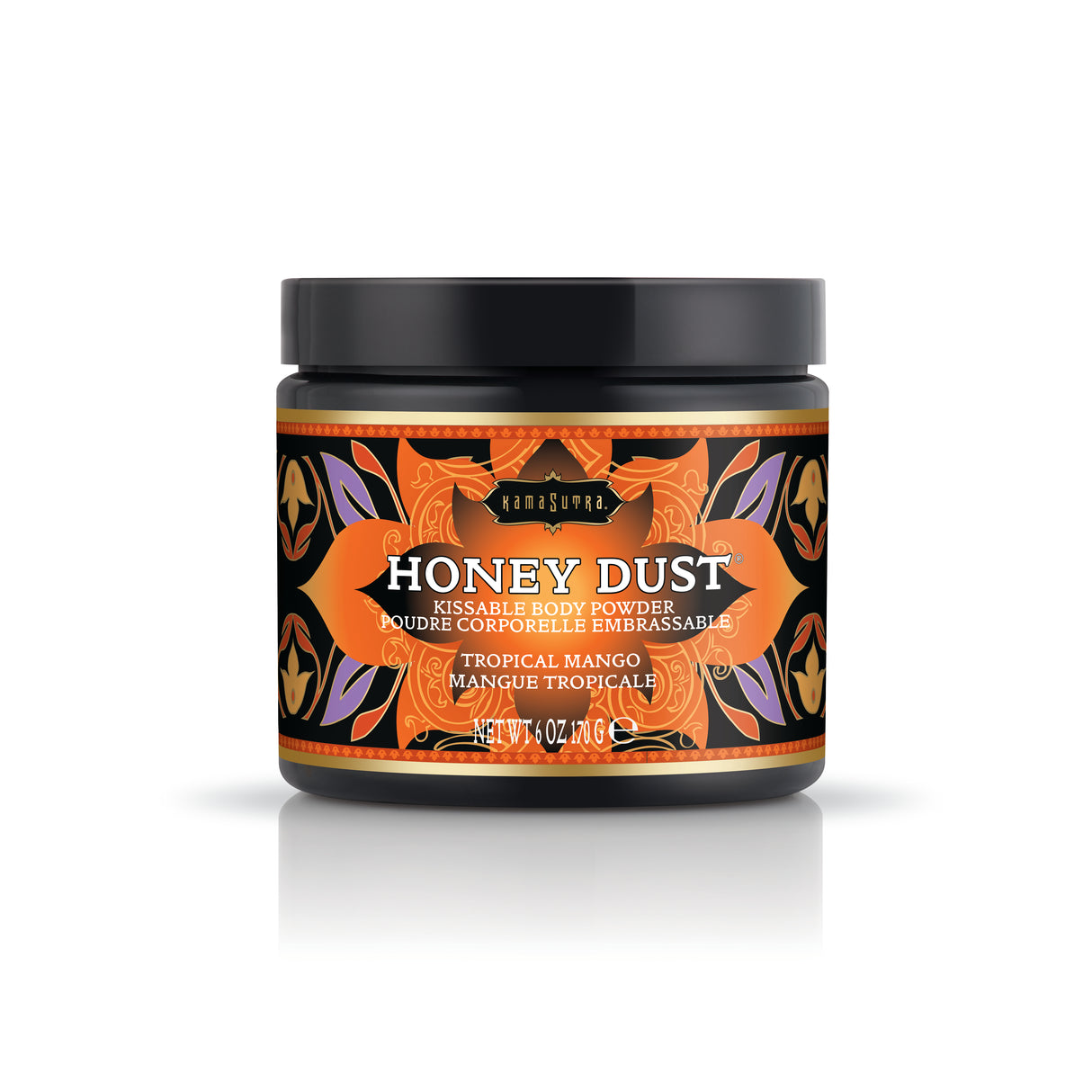 Kama Sutra Honey Dust Kissable Body Powder — Tropical Mango, 6 oz - KS12015