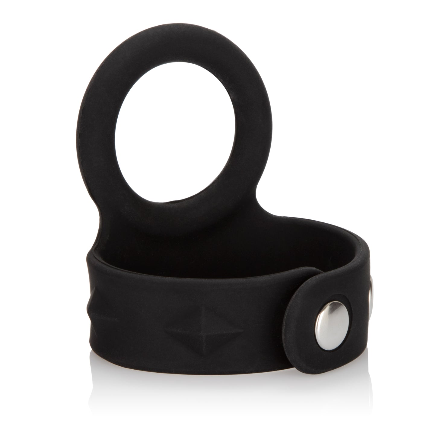 Silicone Tri-Snap Scrotum Support Ring - Large by CalExotics