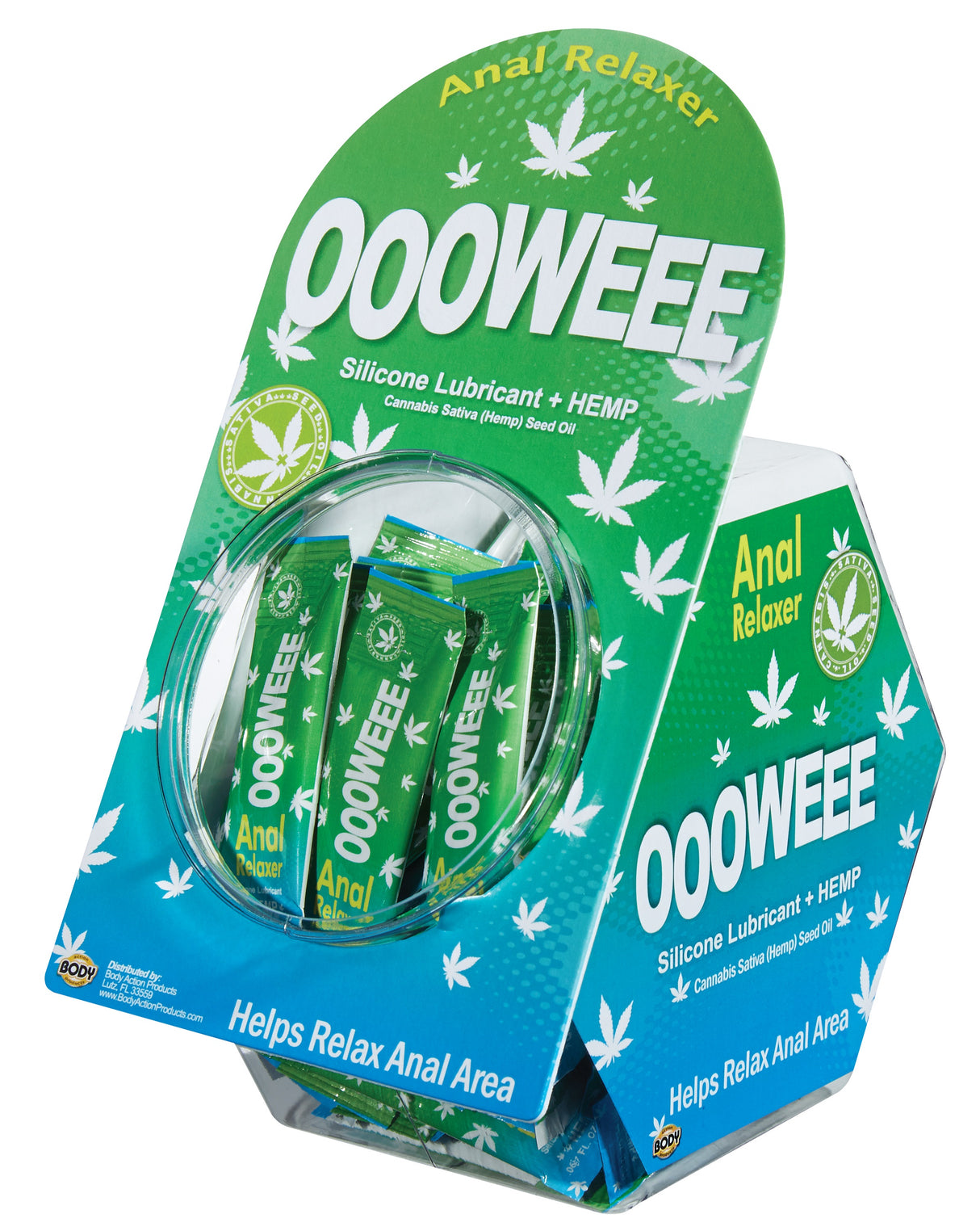 Body Action Ooowee Anal Gel - Silicone-Based Lubricant, 2 ml (50 Count) - BA-OWESPDJ