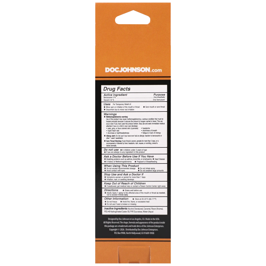 Doc Johnson GoodHead Deep Throat Spray — Salted Caramel, 2 fl. oz. - DJ1366-05-BX