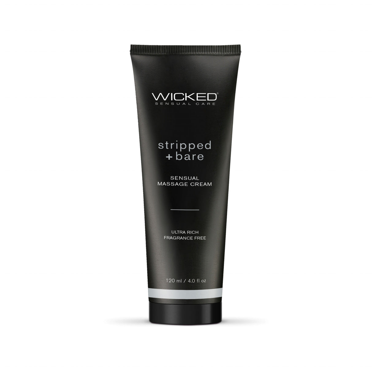 Wicked Sensual Care Stripped and Bare Unscented Sensual Massage Cream, 4 oz - WS-90944