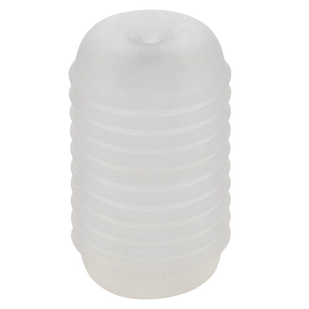 CalExotics Pop Sock Ribbed Clear Stroker, 3.5 x 2 in - SE0936303