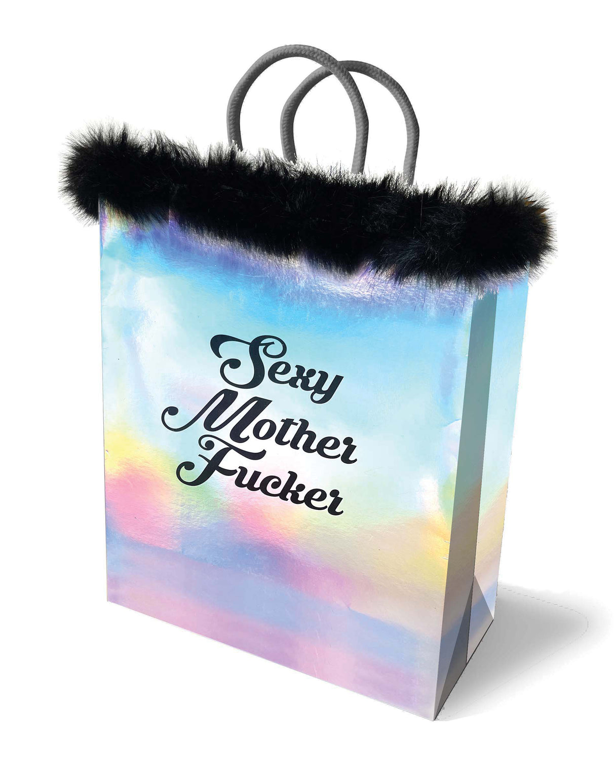 Little Genie Sexy Mother Fucker Iridescent Gift Bag with Marabou - LG-LGP036
