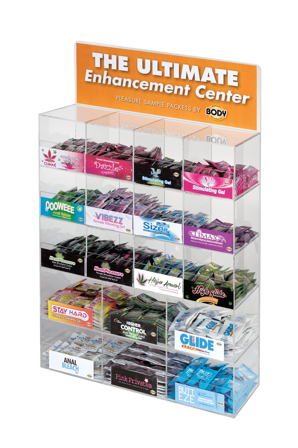 Body Action 18-Slot Counter Sample Packet Display - BA-ASPD